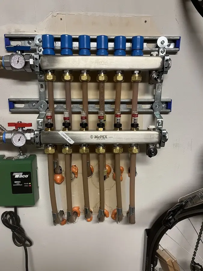 Plumber performing Gas Line Installation at a residential property in Harrisburg